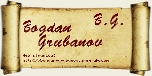 Bogdan Grubanov vizit kartica